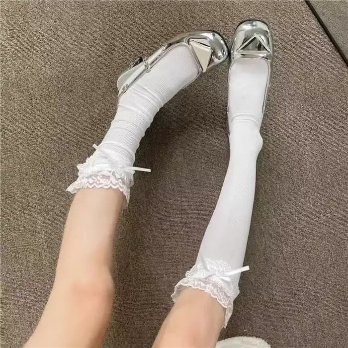 Chaussettes japonaises en dentelle Lolita pour femmes