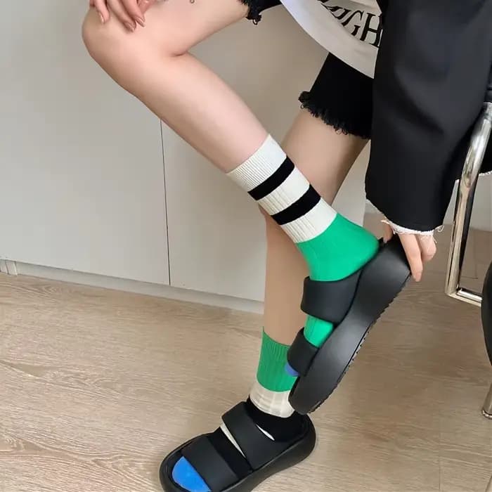 Chaussettes en coton rétro pour femmes