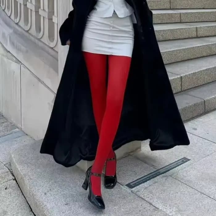 Collants Sexy rouges automne hiver bas minces