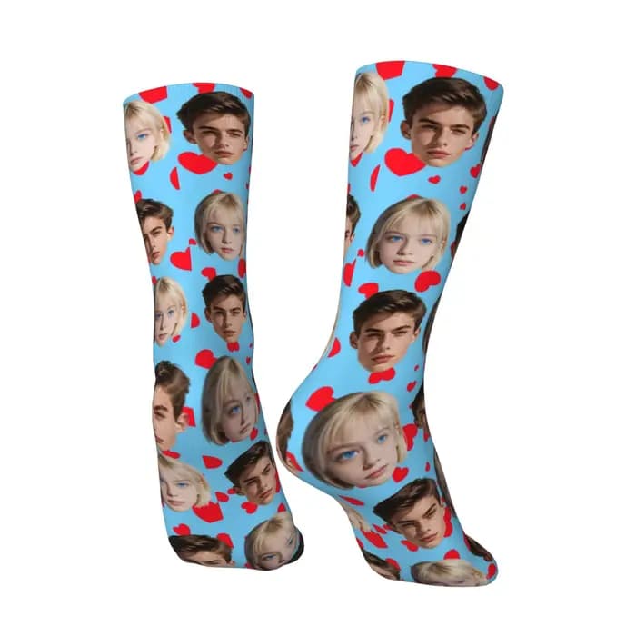 Chaussettes personnalisées en forme de visage