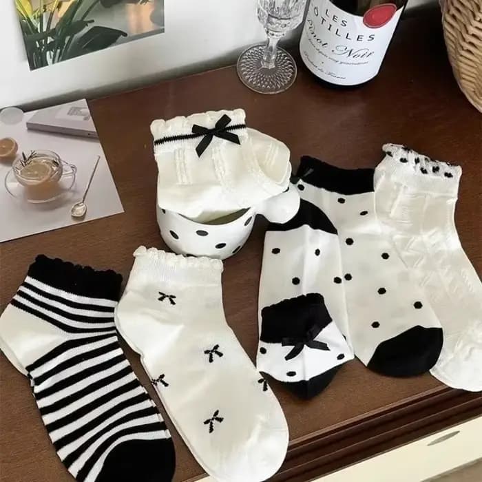 5 paires de chaussettes courtes pour femmes