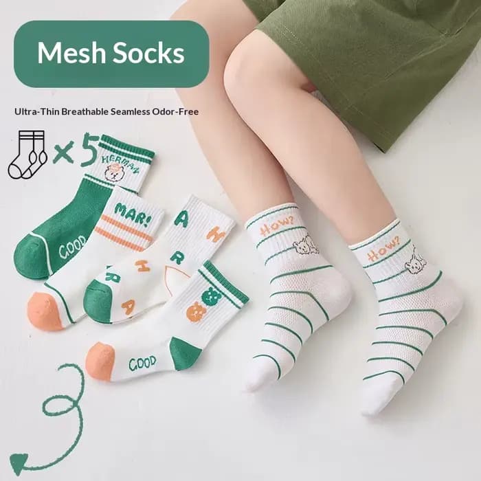5 paires de chaussettes en coton pour enfants