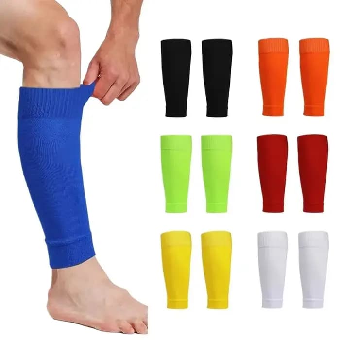 1 Paire de Chaussettes de Football, Accessoires de Football, Manchons de Protection des Jambes Respirants, Chaussettes de Sport pour Adultes et Enfants, Protège-Tibias, Protection du Mollet, Couvre-Ja