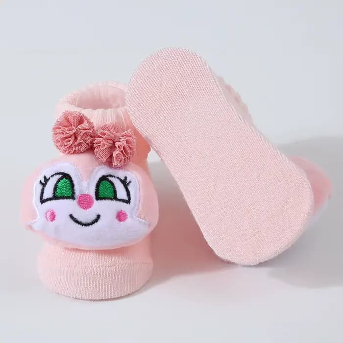 Mignon dessin animé poupée nouveau-né chaussettes printemps nouveau bébé doux solide Prewalker tricoté chaussette pour