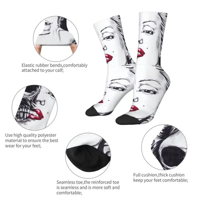 Chaussettes pour hommes style gothique avec motifs de crânes et patchwork, chaussettes tendance et rébellions, style streetwear, confortables et douces pour la peau, cadeau
