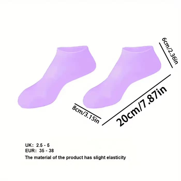 Chaussettes hydratantes pour les pieds, chaussettes en silicone pour les pieds secs et gercés, chaussettes pour femmes pour hydrater et masser