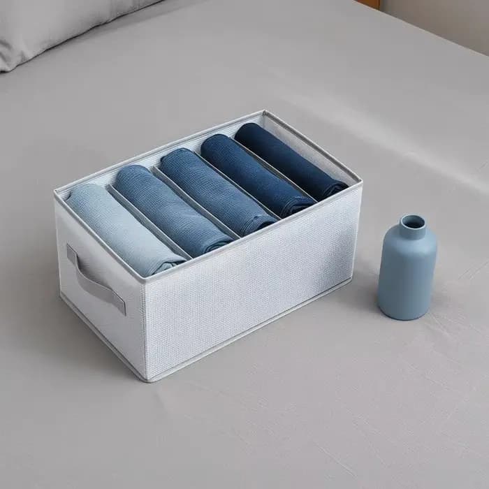 Organisateur de tiroir pliable en tissu avec poignées, boîte de rangement multi-compartiments pour chaussettes, sous-vêtements, placard de chambre