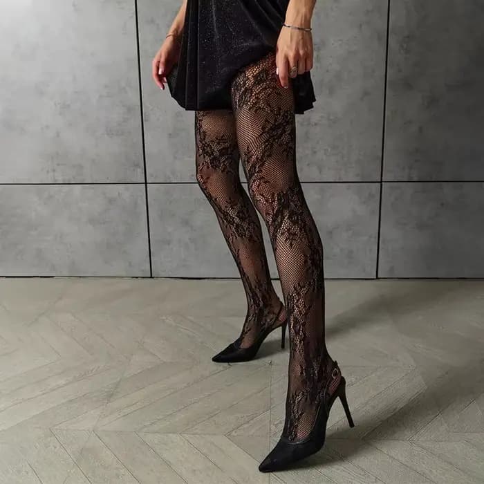 Collants à motifs floraux y2k pour femmes