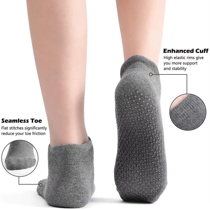Chaussettes de Yoga Antidérapantes pour Femme, 3 Paires