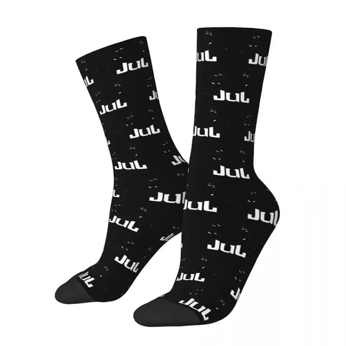 JUL France POLYESTER Unisexe Randonnée Impression 3D Happy Chaussettes