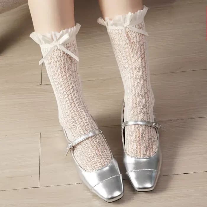 Chaussettes creuses en résille
