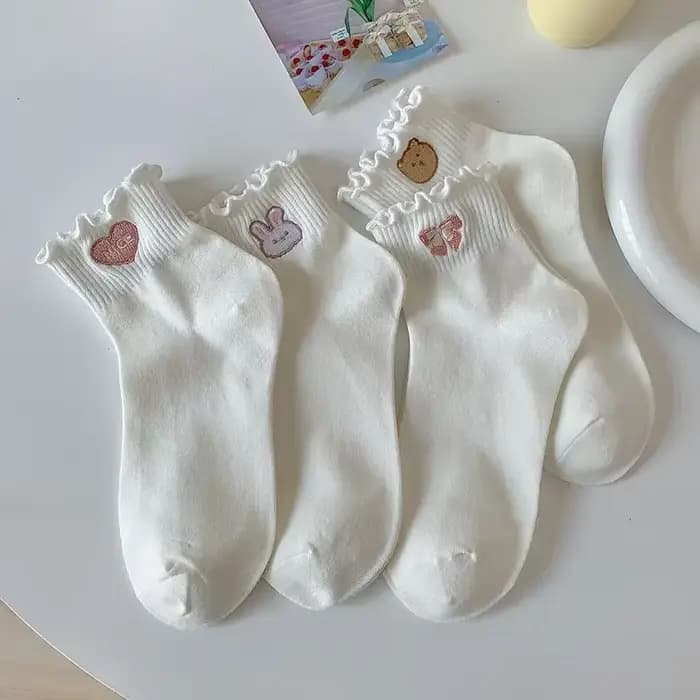Chaussettes avec froufrous pour femmes