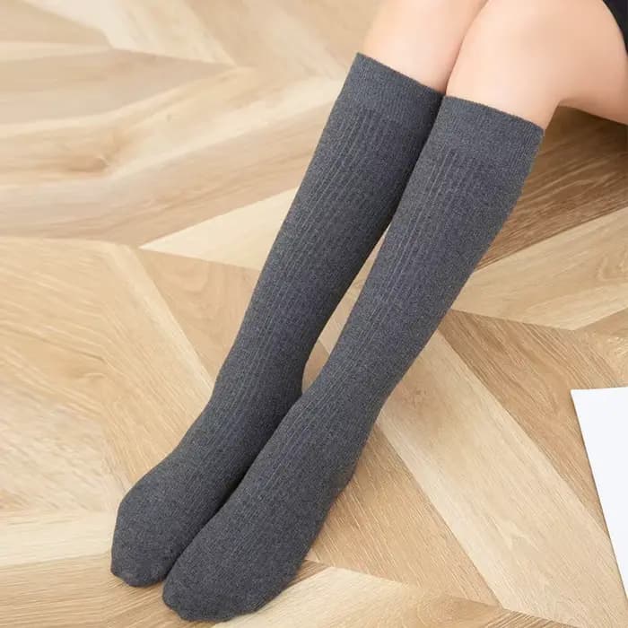 Bas en laine Pure longueur mollet pour femmes