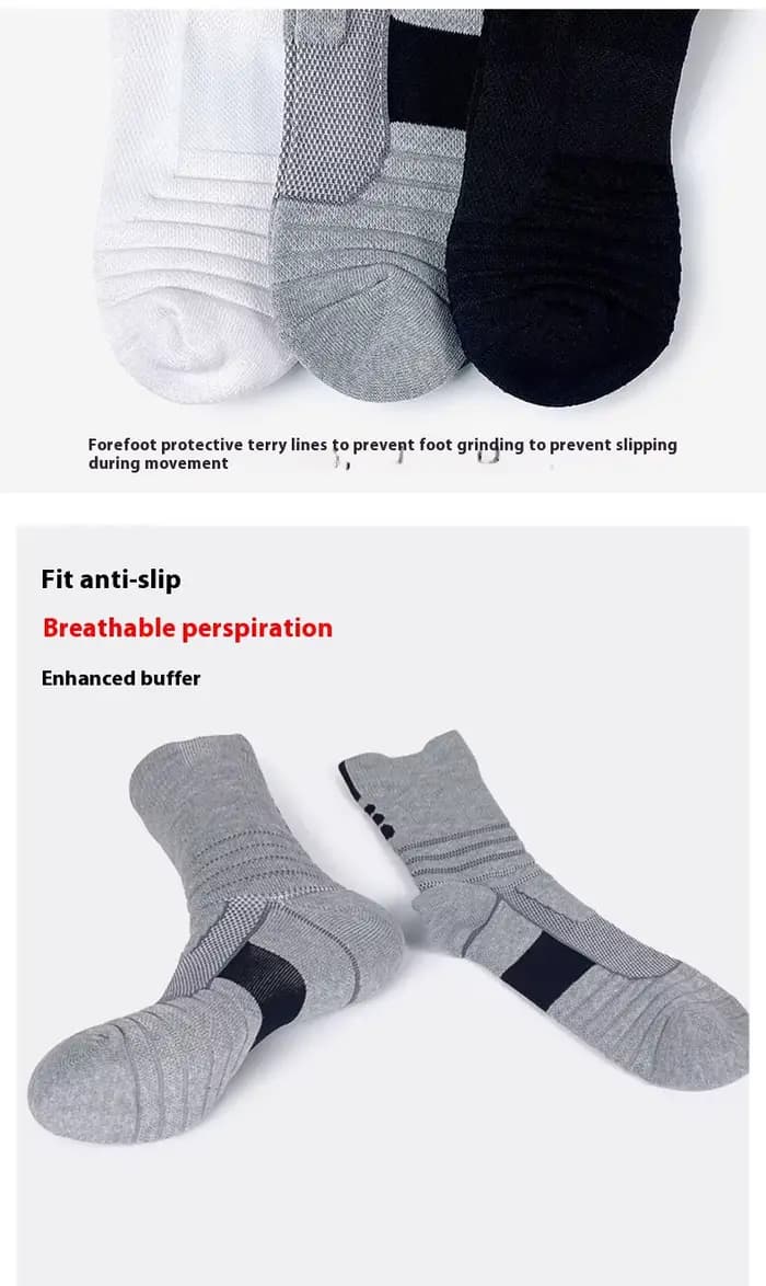 Chaussettes de sport à tube moyen pour hommes