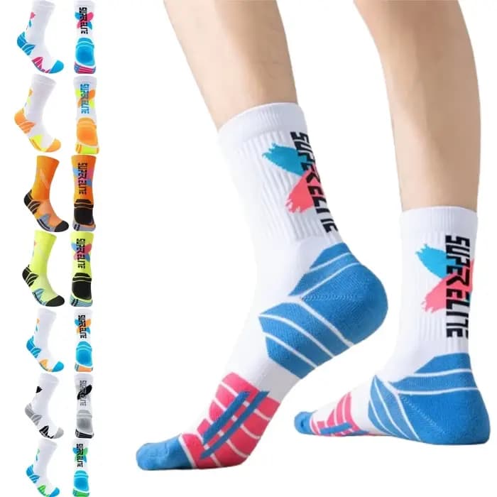 1 paire de chaussettes de sport professionnelles à tube haut