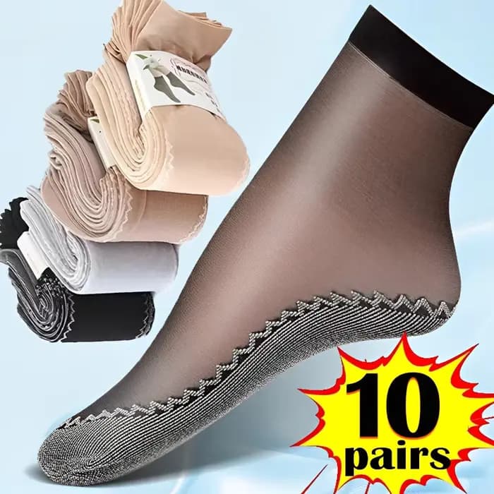 Chaussettes souples en velours pour femme