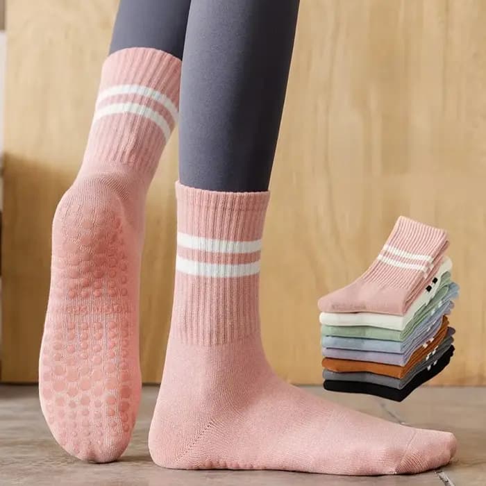 Chaussettes antidérapantes de Yoga en Silicone pour femmes