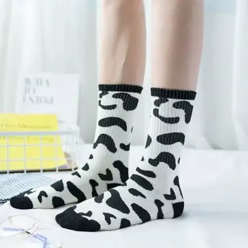Chaussettes courtes à motif de vache pour femmes