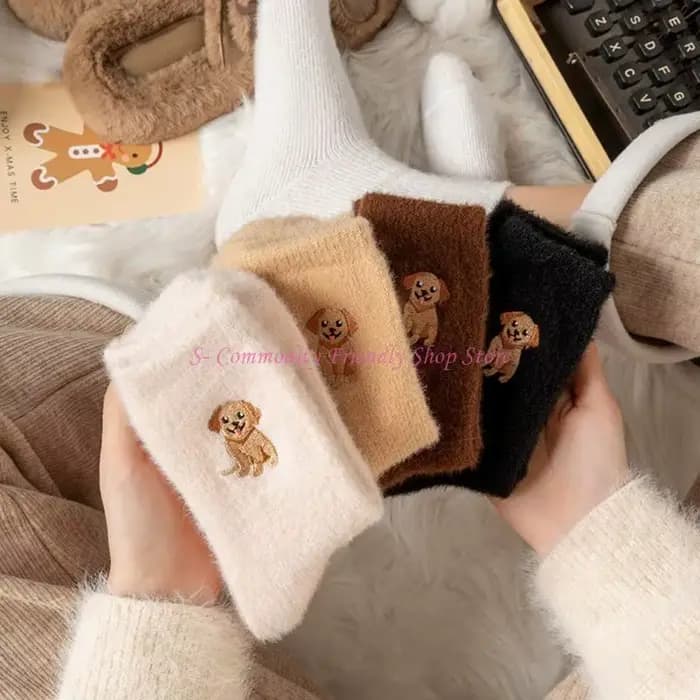 85AE – chaussettes polaires avec animaux dessin animé