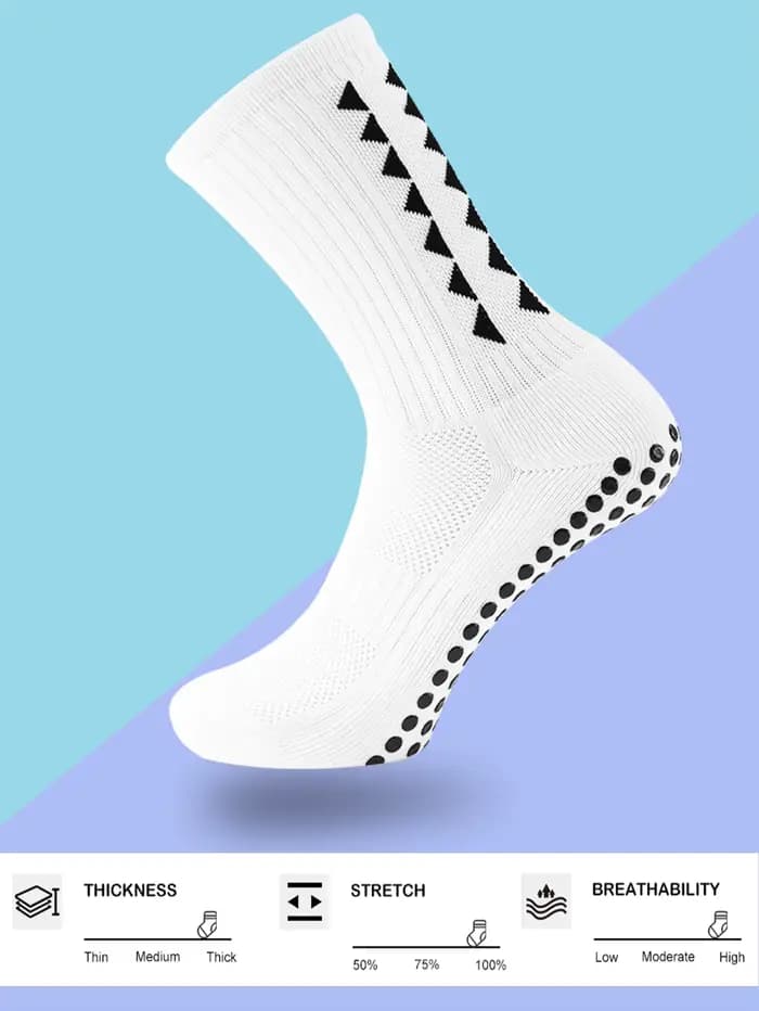 6 paires hommes femmes football grip chaussettes serviette bas sport