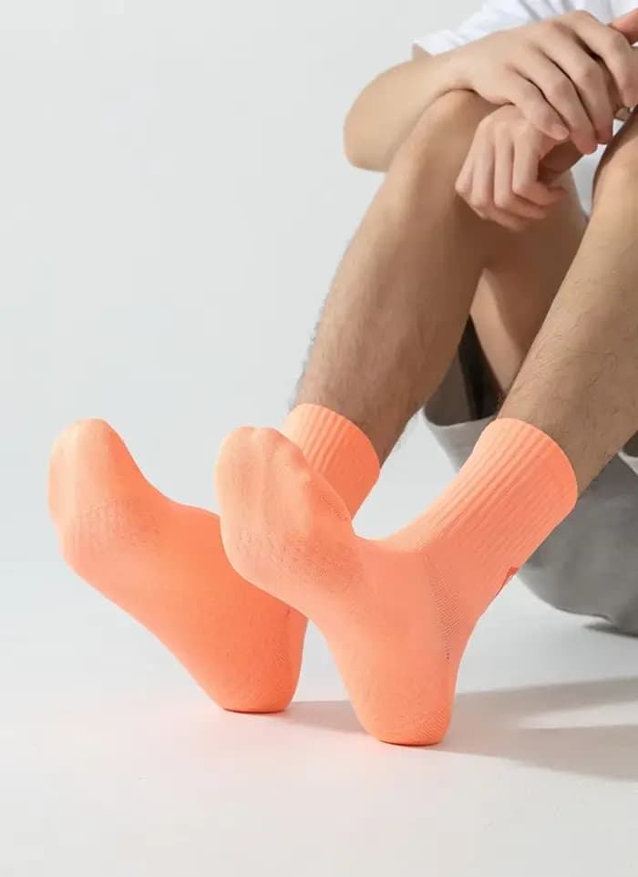 Chaussettes de course en plein air unisexes pour hommes et femmes, Tube central, sport à séchage rapide, Marthon, équitation, Fitness, entraînement, équipe