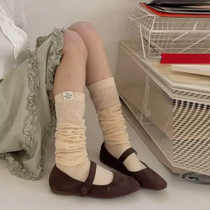 Chaussettes hautes coréennes pour femmes