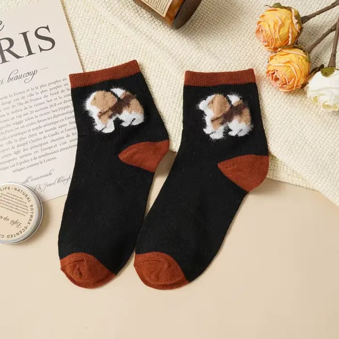 Chaussettes mi-mollet 100% coton pour femmes