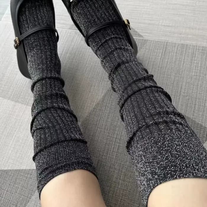 Chaussettes longues scintillantes pour femmes