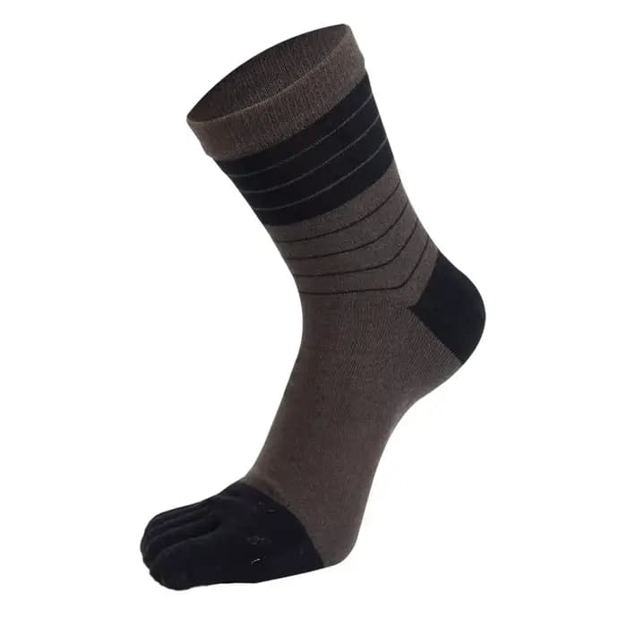 Nouvelles chaussettes à cinq doigts pour homme peigné respirant coloré coton sueur déodorant antibactérien mode Sport