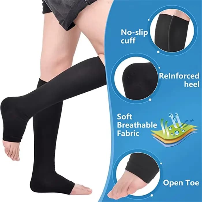 1 paire de chaussettes de Compression S-XXL médicales pour prévenir les varices