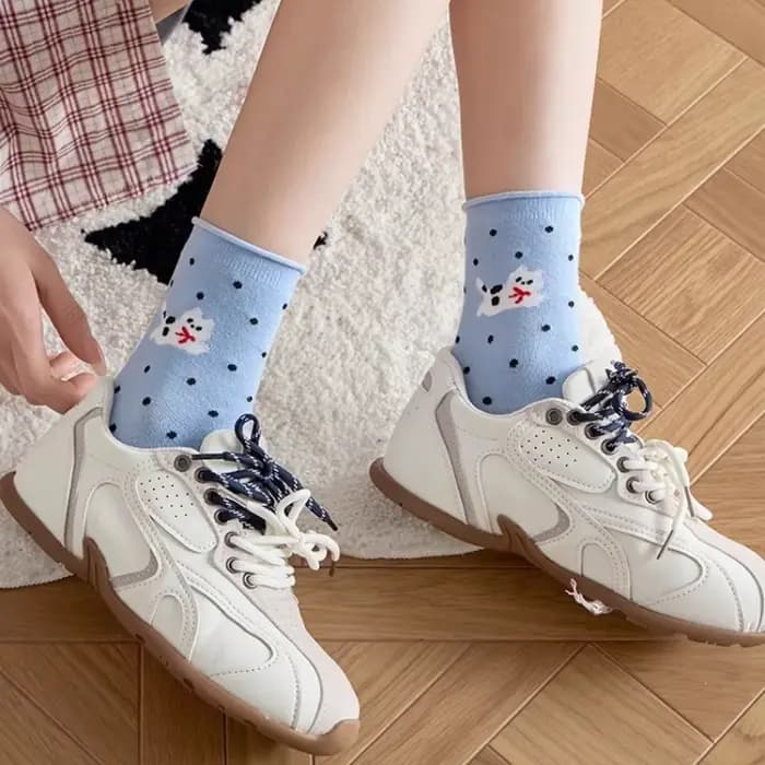 Femmes chaussettes japonais Kawaii dessin animé chien imprimé