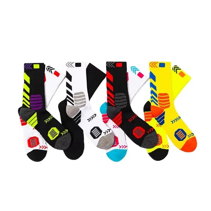 Elite Sport cyclisme basket-ball chaussettes Compression course homme noir tendance respirant longue randonnée amortissement athlétique professionnel