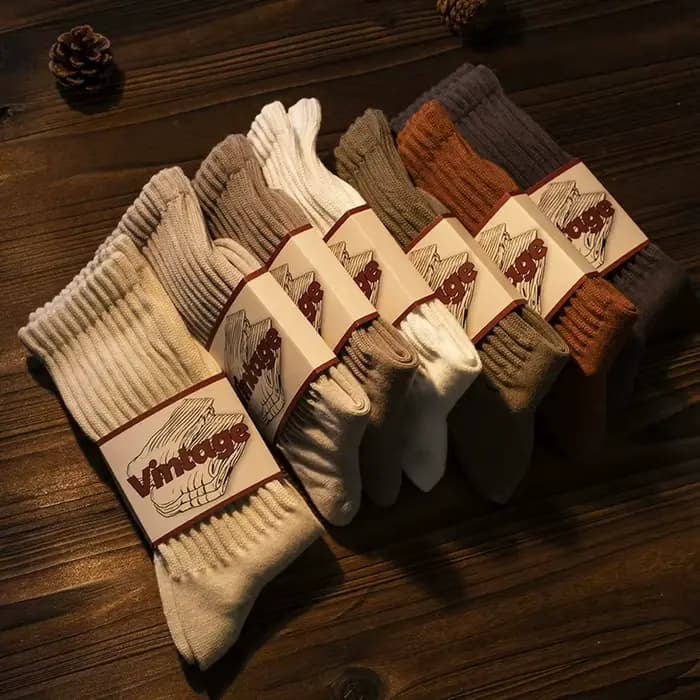 Chaussettes à Tube moyen Vintage pour hommes
