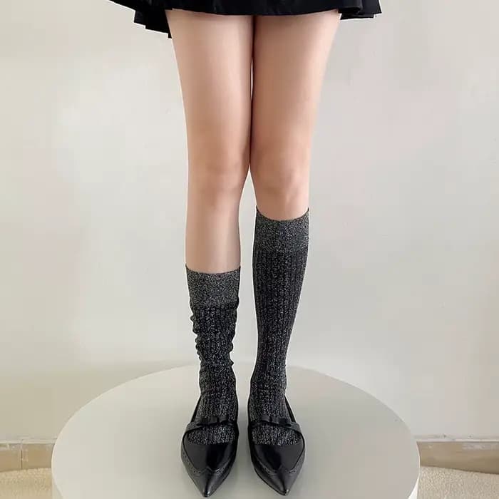 Chaussettes longues scintillantes pour femmes