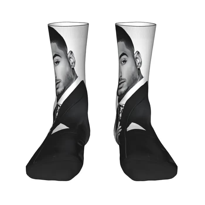 Femmes hommes chaussettes Maluma rappeur bas automne à la mode haute qualité
