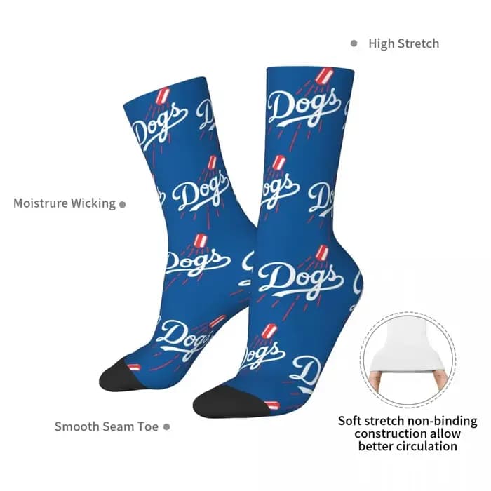 Dodger Dogs-Chaussettes Bleues Harajuku