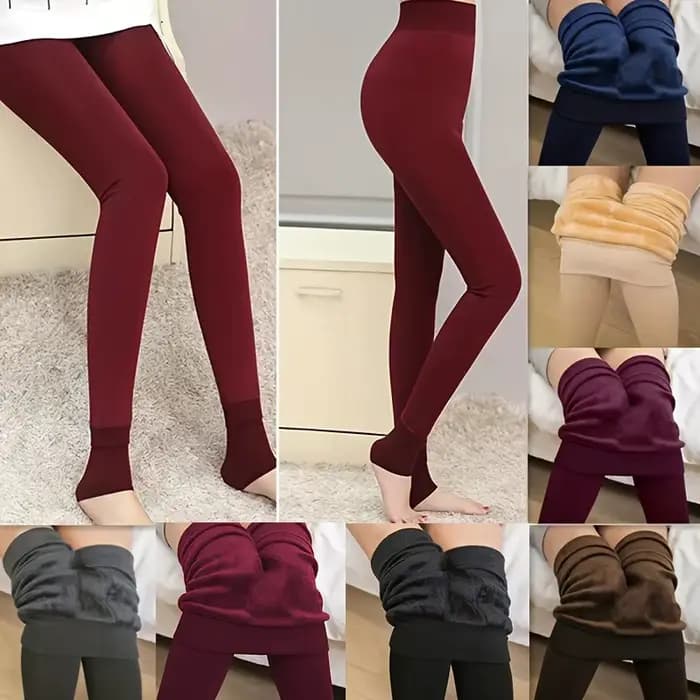 Collants confortables doublés de polaire pour femmes