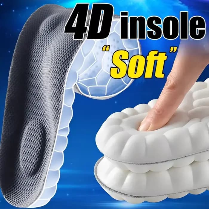 Semelles intérieures de Sport en Latex 4D pour hommes et femmes