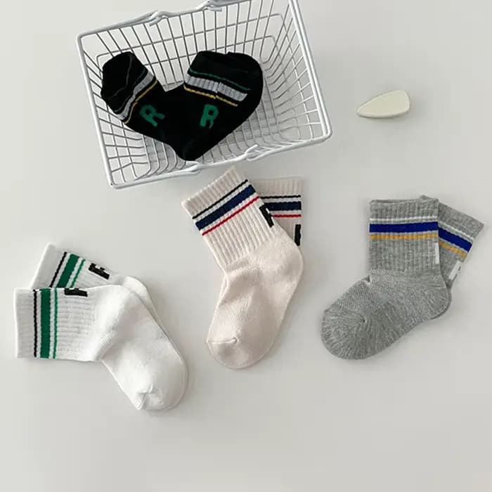 4 paires de chaussettes d'été en maille pour enfants
