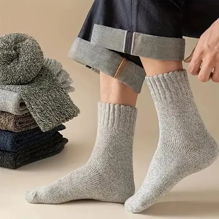 5 paires de chaussettes en laine pour hommes