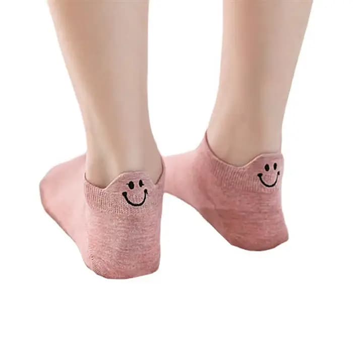 Chaussettes courtes brodées Kawaii pour hommes et femmes, chaussettes de rinçage mignonnes, expression de dessin animé, bonbons drôles, bateau de document, printemps, été, 1 paire