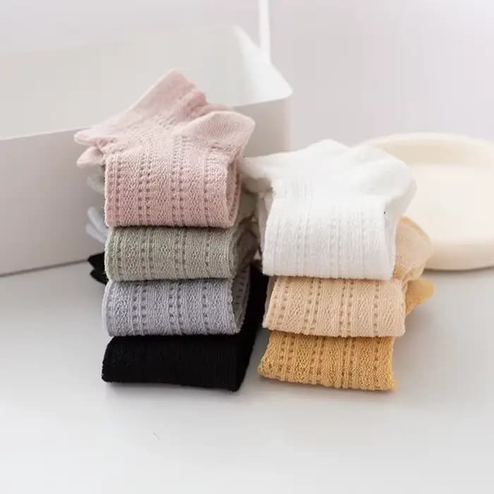 5 paires de chaussettes d'été mignonnes et amusantes en maille pour femmes