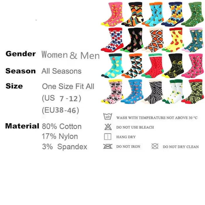 Hommes dessin animé chaussette