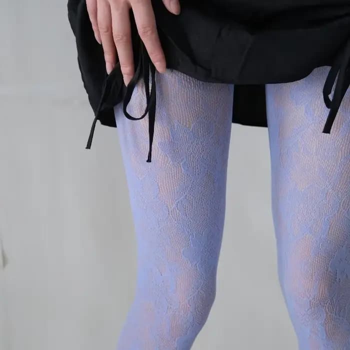 Collants en dentelle florale pour femmes
