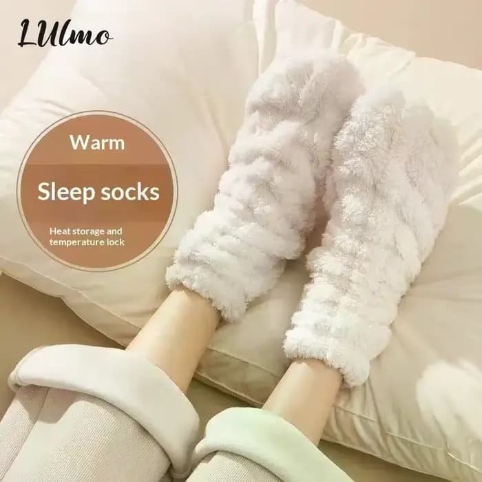 Hiver plus chaud pieds bas pour femmes hommes en peluche maison sommeil sol longue chaussette chaud sommeil chaussettes pied réchauffement