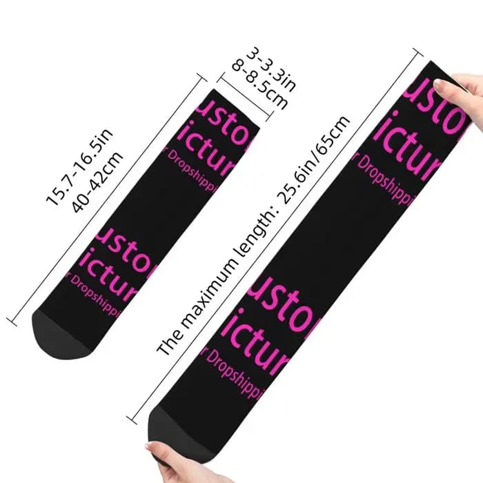 Chaussettes unisexes avec Logo Photo personnalisé pour hommes