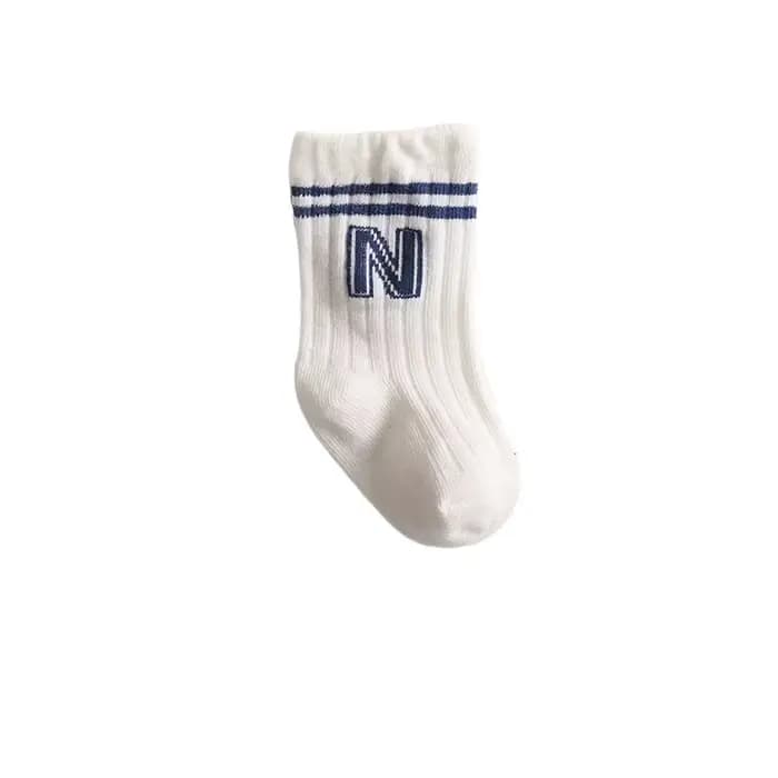 Chaussettes mi-tube en coton pour nouveau-né