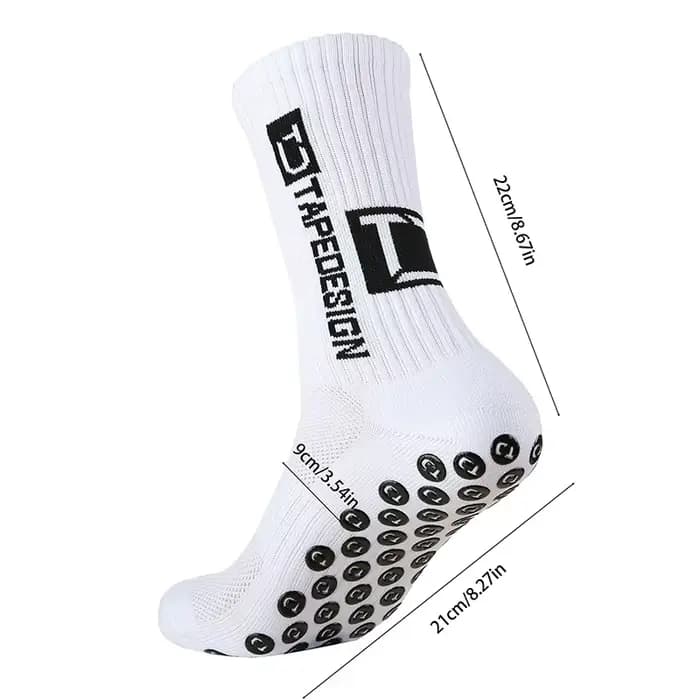 1 paire de nouvelles chaussettes de football mi-tube avec semelle antidérapante en silicone, coussinets en tissu éponge épais, chaussettes de football, chaussettes de basket-ball
