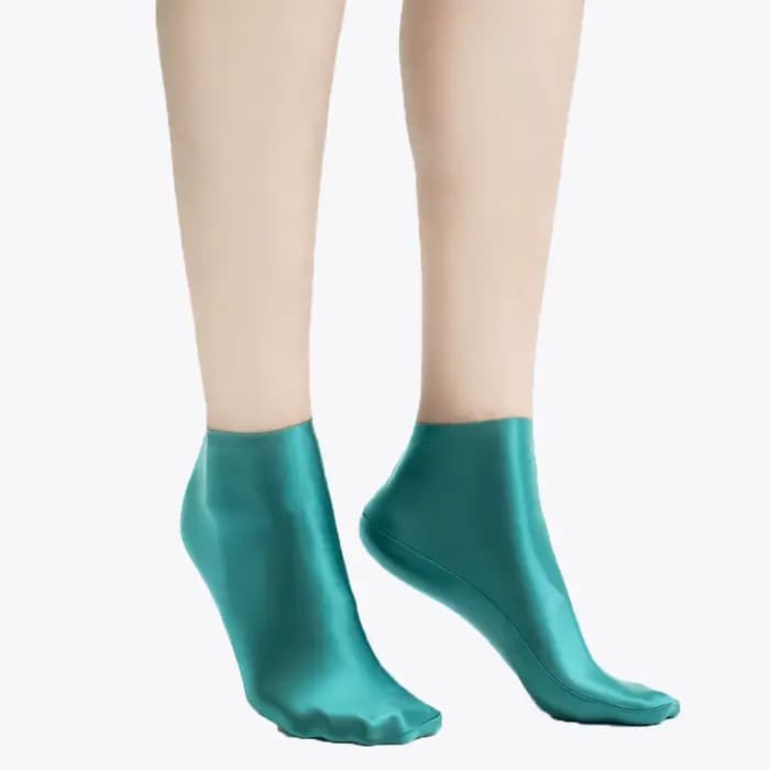 MJINM femmes brillant lisse sport respirant sans couture décontracté cheville chaussettes haute élasticité confortable