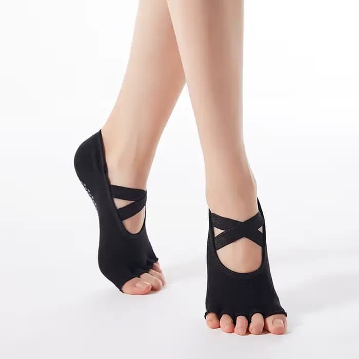 Chaussettes de Yoga antidérapantes à cinq orteils pour femmes